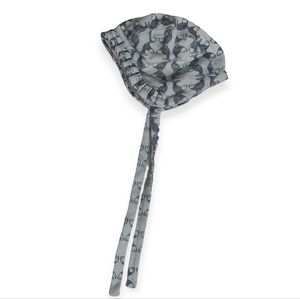 Kate Quinn Organic Tiny Ruffle Bonnet 3-6 Months Baby Hat Fish Blue Koi Pisces